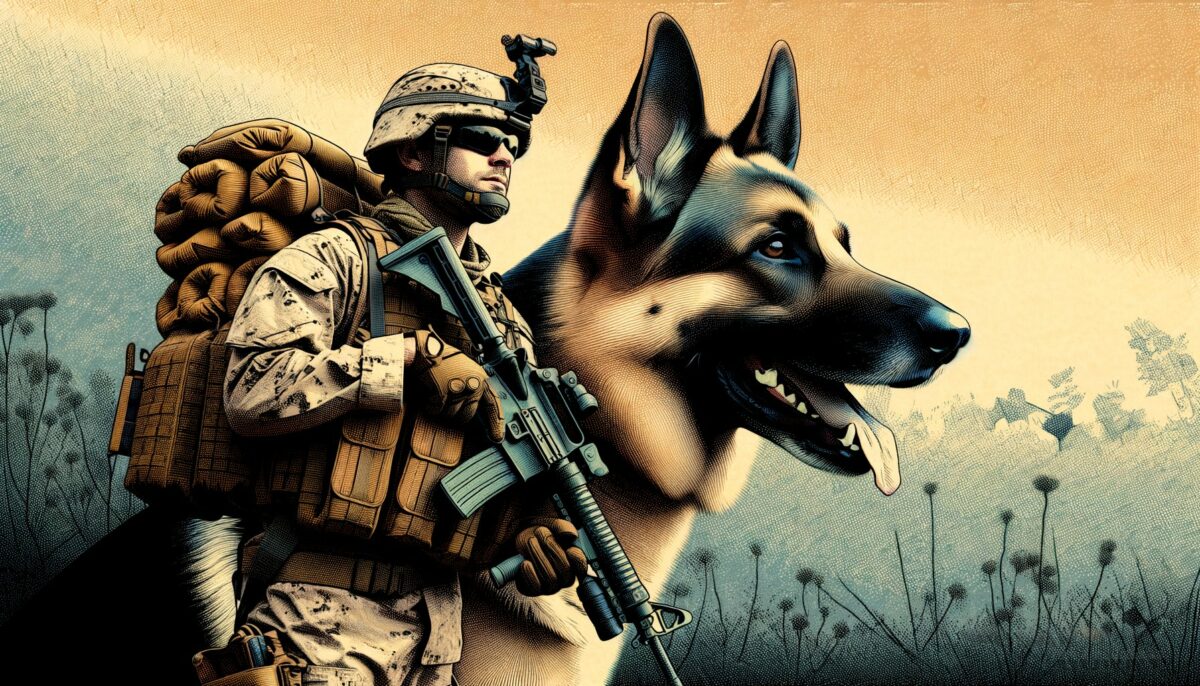 Featured image for a blog post called are dogs allowed in the marine corps key insightsprompt take a deep breath relax and create a full horizontal image depicting are dogs allowed in the marine corps key insights explore the vit.