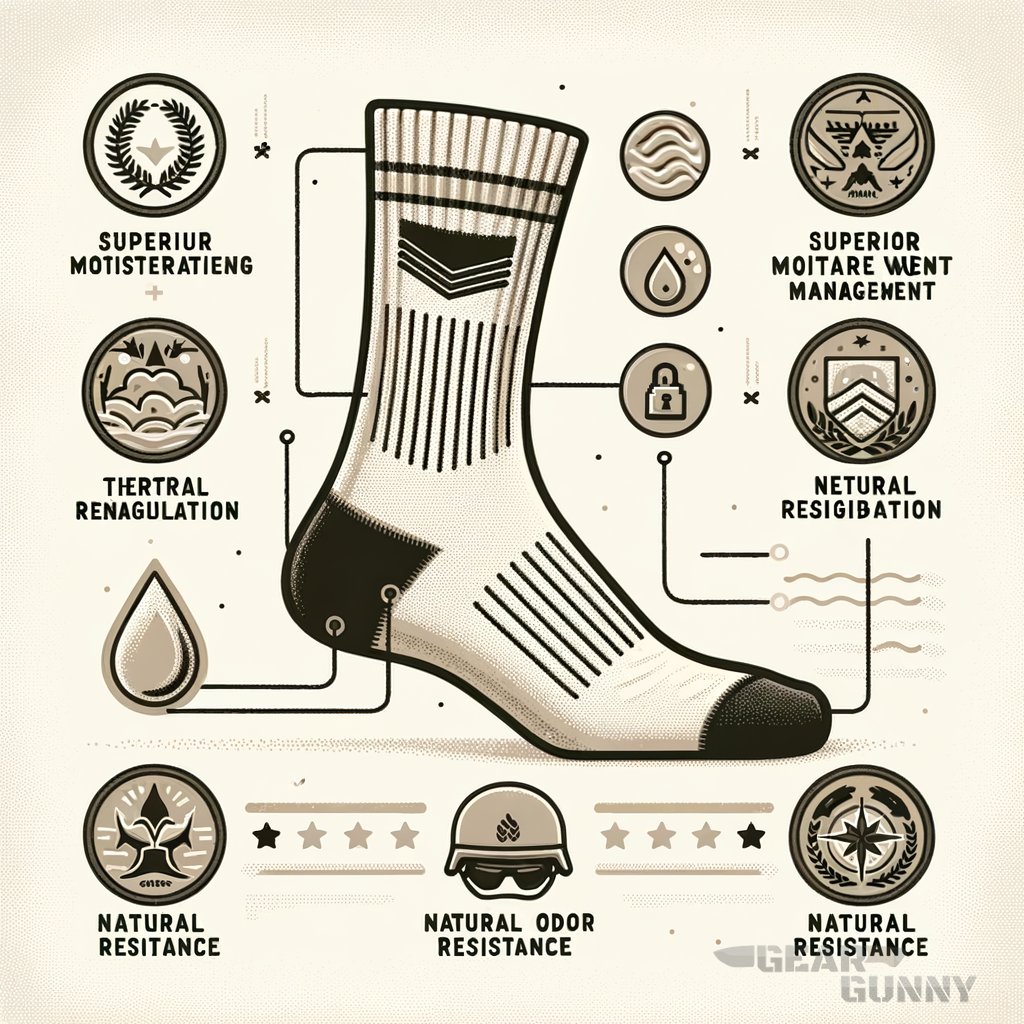 Supplemental image for a blog post called 'merino wool socks: why do military professionals prefer them? (discover the benefits)'.